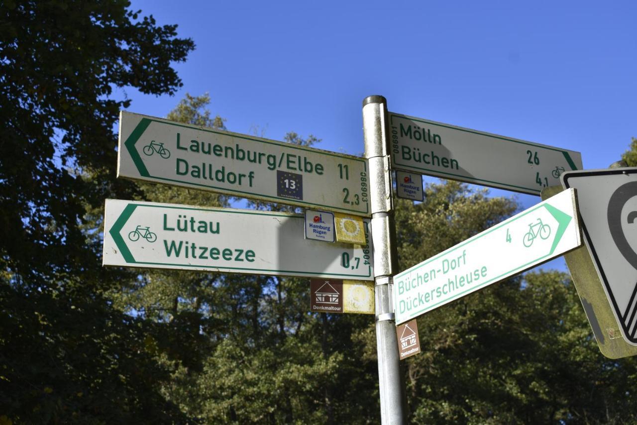 Pension Zur Schleuse Garni Am Elbe Luebeck - Kanal In Witzeeze エクステリア 写真