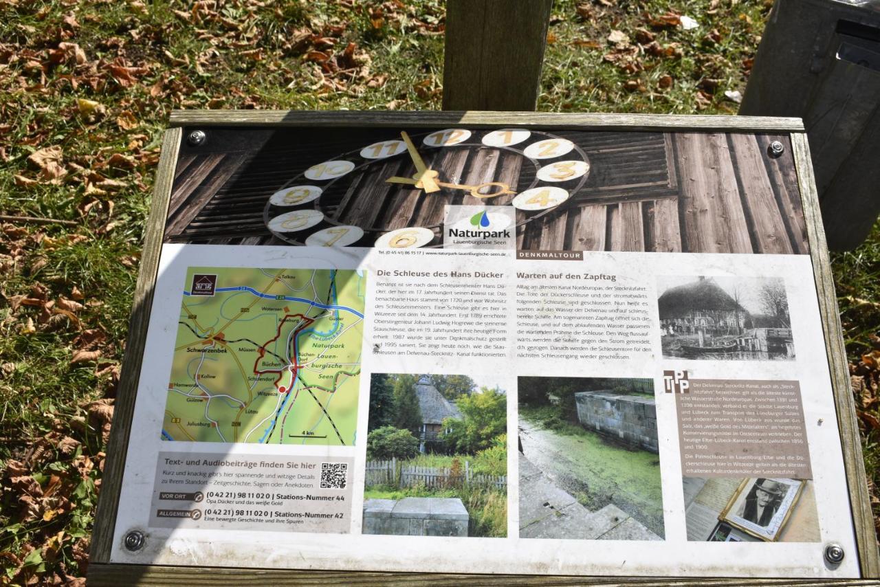 Pension Zur Schleuse Garni Am Elbe Luebeck - Kanal In Witzeeze エクステリア 写真